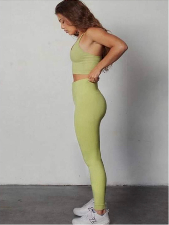 SET Active Pants - SET Active Lime Seamless High-Waist Leggings in Kiwi 🥝